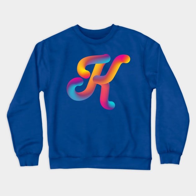 Cursive K Crewneck Sweatshirt by MplusC